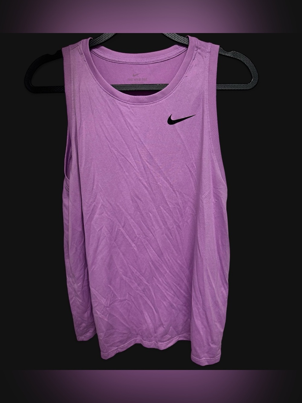 Nike Purple Athletic Tank with Black Swoosh